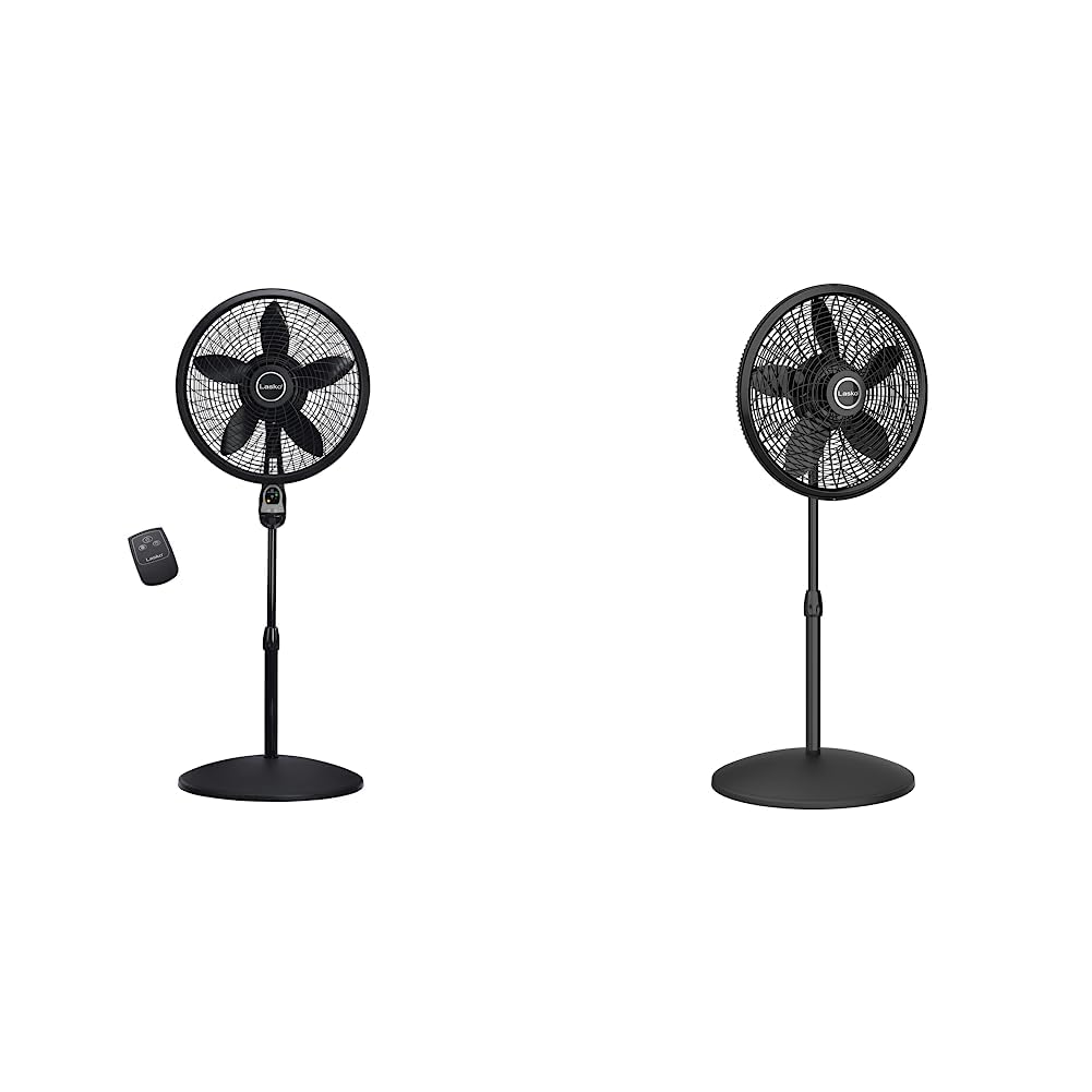 Oscillating Pedestal Fans with Adjustable Height, Timer, Remote Control and 3 Speeds H860871