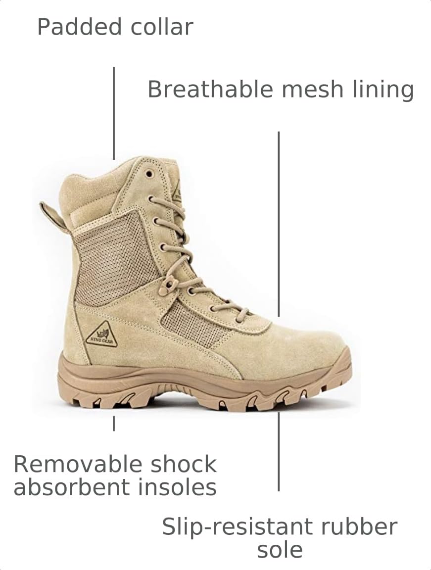 Tan Black Leather Work Boots W62601