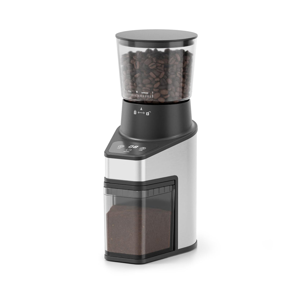 Conical Burr Coffee Grinder, 60 Settings, Black U2966