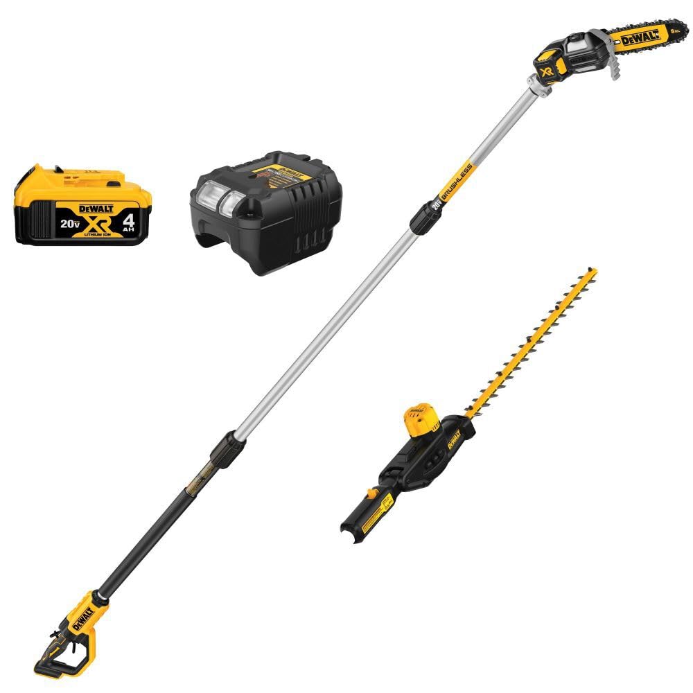 Cordless Pole Saw and Pole Hedge Trimmer Combo Kit K23515