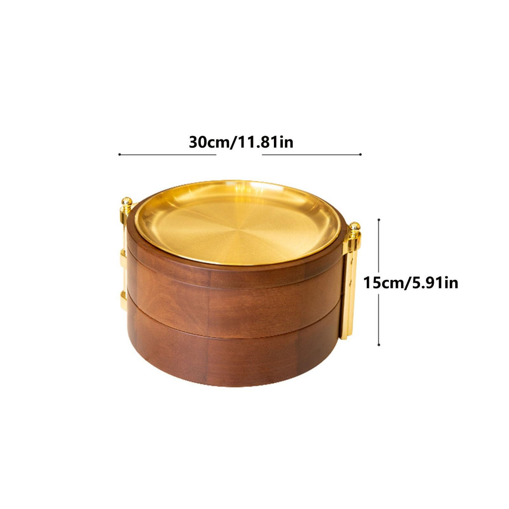 3 Layers Solid Wood Fruit Bowl D829342