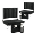 3.5 Inch Thick Black Folding Stadium Chair with Backrest, 2 PCS T525150