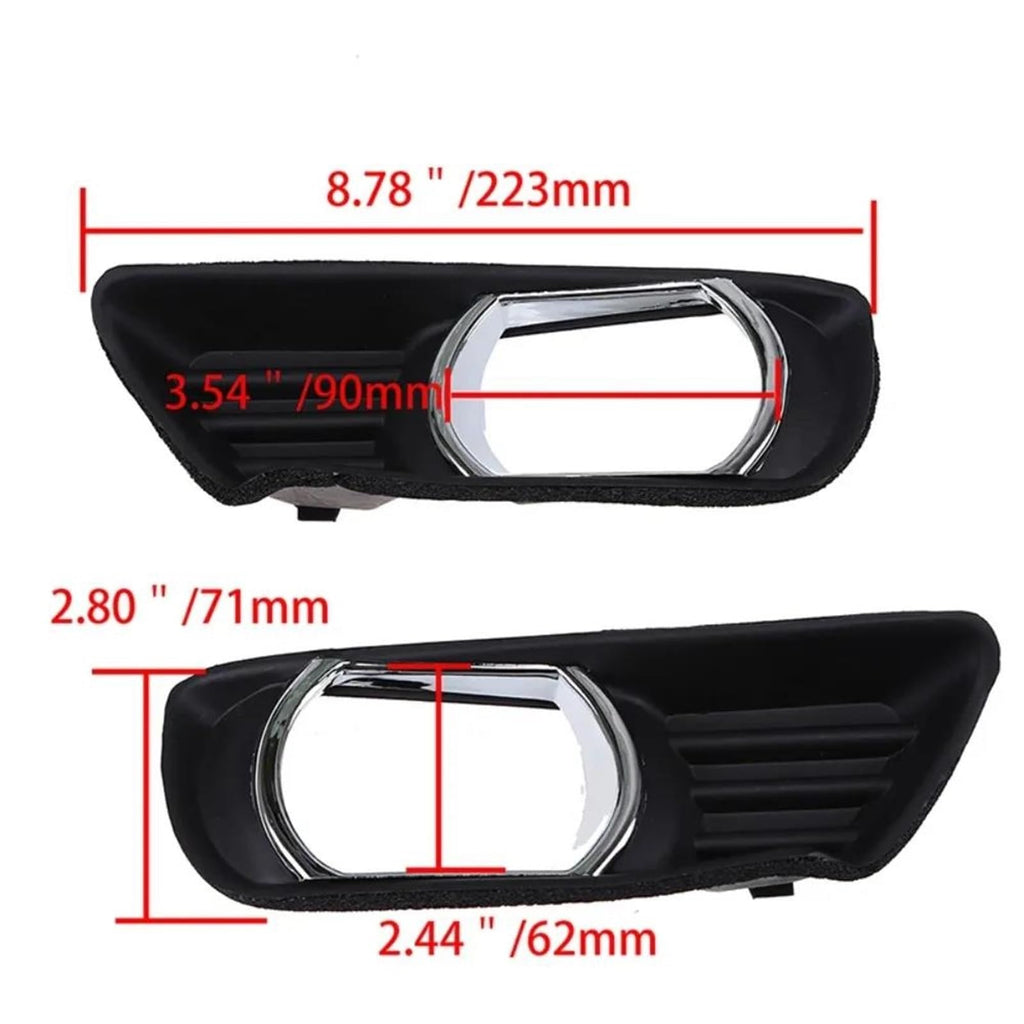 Front Bumper Fog Light Covers Bezel Hole Grilles W2879