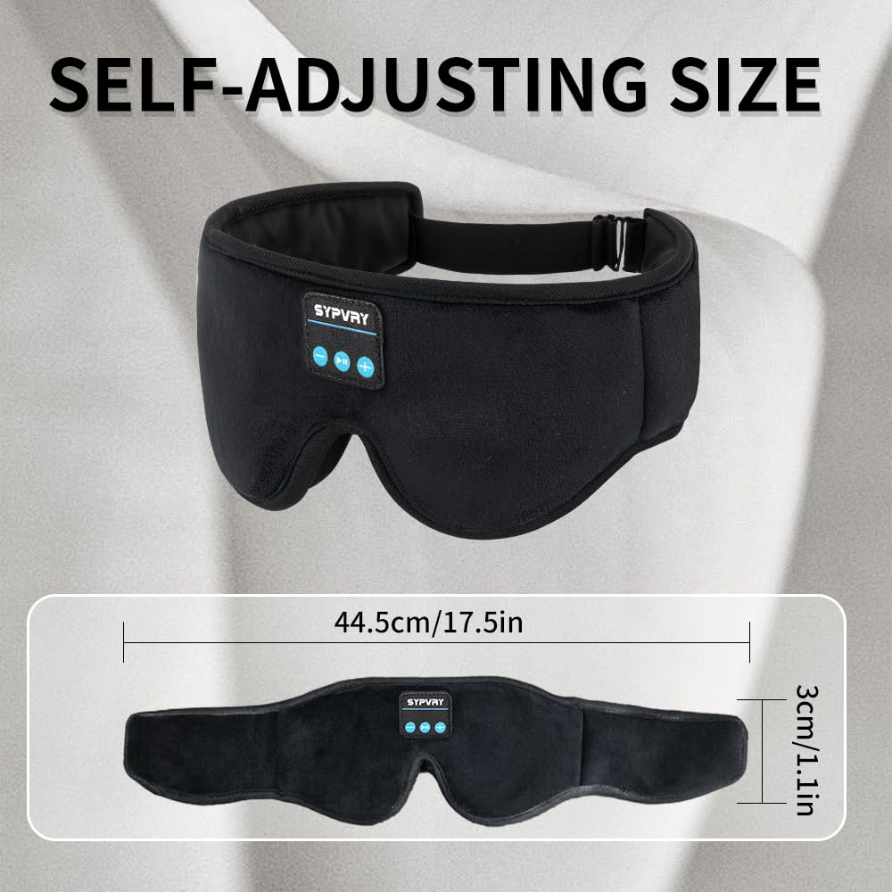 Bluetooth Sleep Mask Wireless Headphones Black O583563