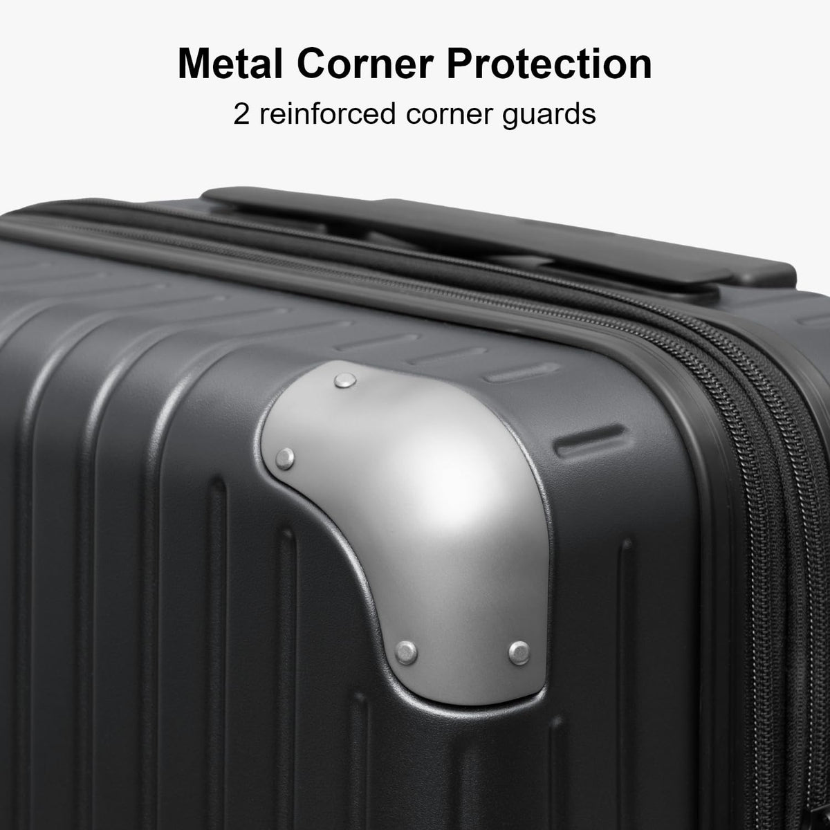 Expandable Hardside Carry on Luggage Black E46812