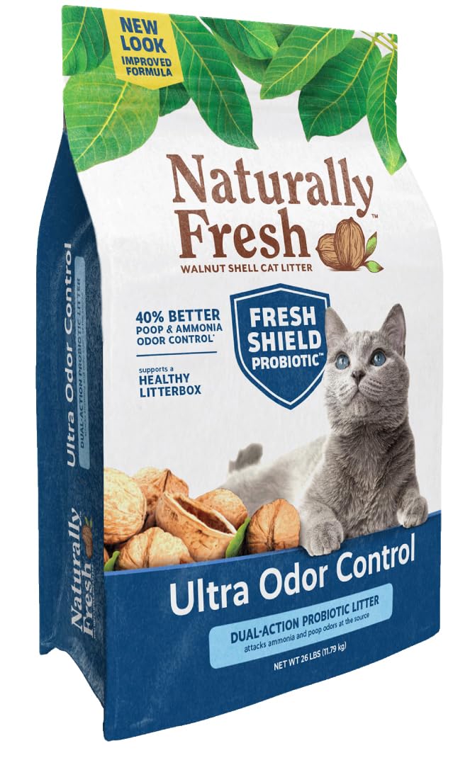 Walnut Shells Cat Litter, Multi-Cat, Unscented, 26 Lbs W488