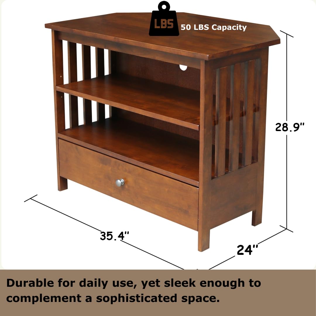 Solid Wood Corner TV Stand B182114
