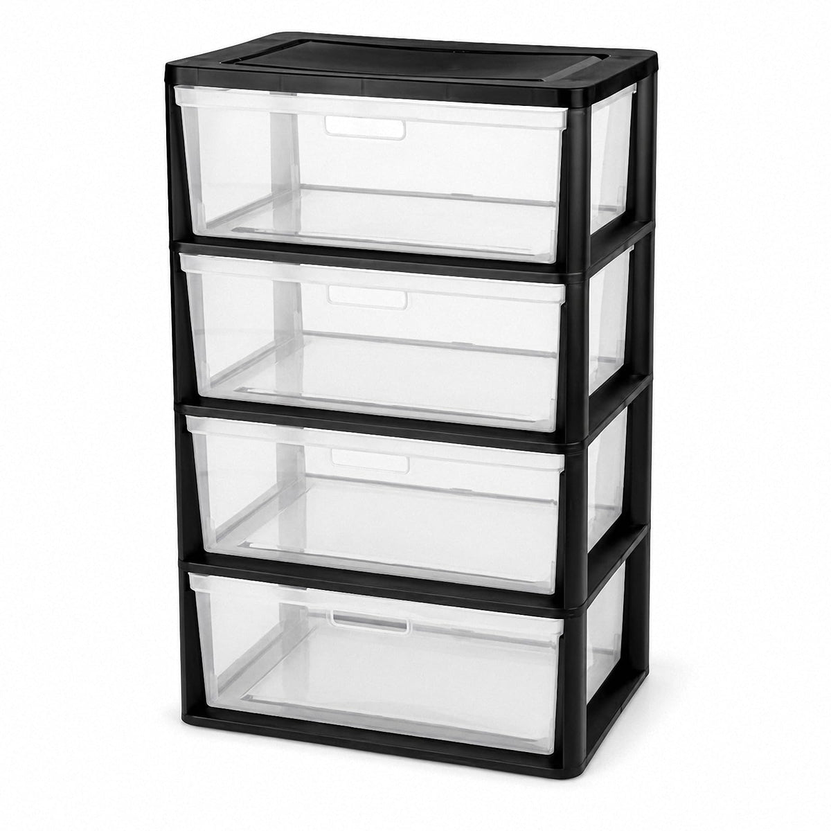 4 Drawer Black Plastic Storage Tower A503245