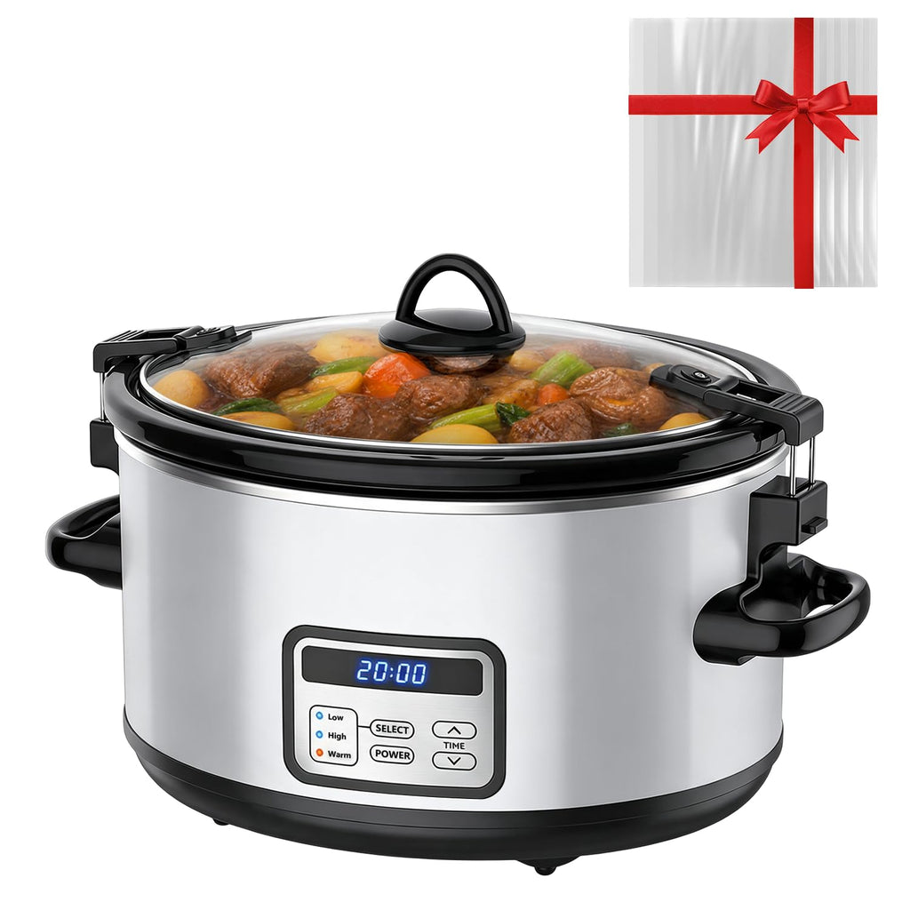 6 Quart Programmable Slow Cooker with Lid Clip Z725