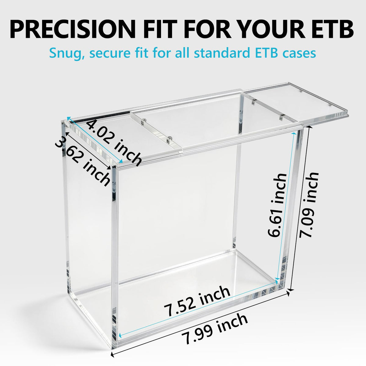 Acrylic Case, 1 Pack, Smooth Sliding Lid A835138