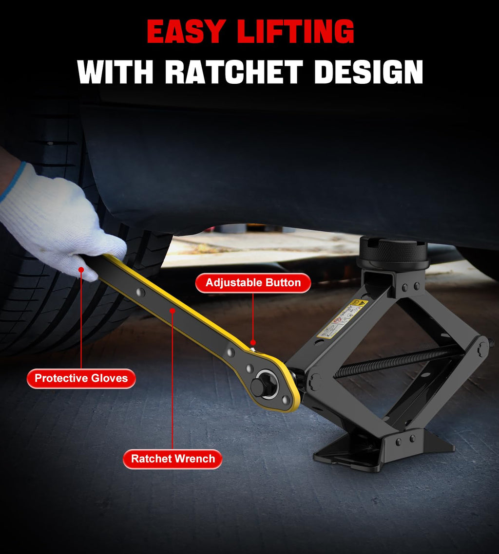 2.5 Ton Black Scissor Lift Jack T9166