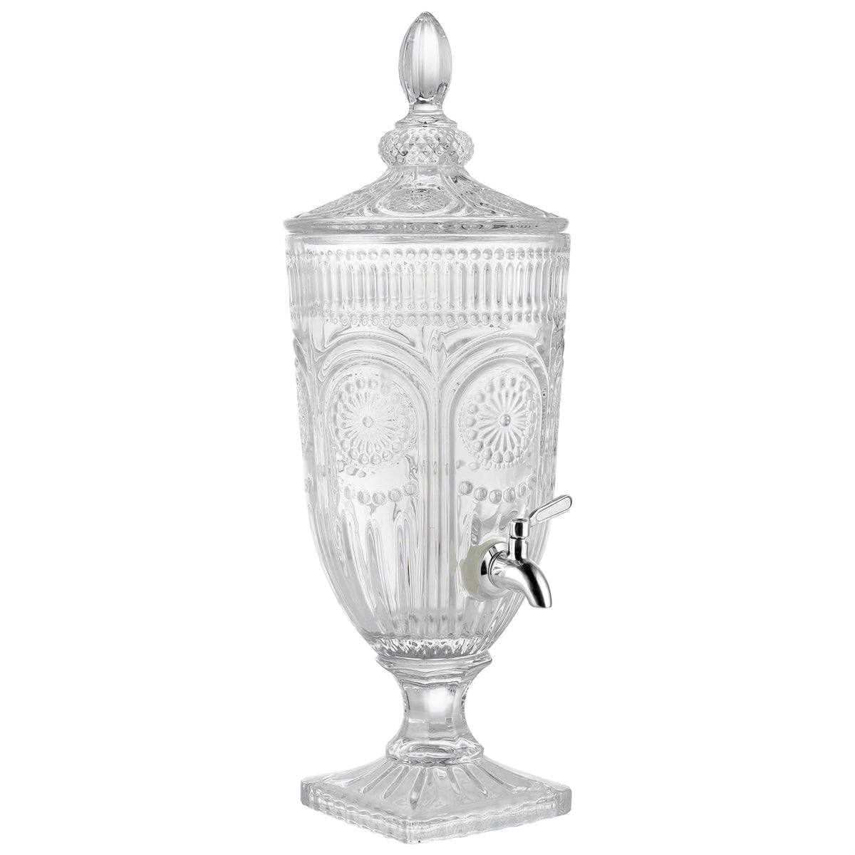 0.8 Gallon Glass Beverage Dispenser with Stainless Steel Spigot U293