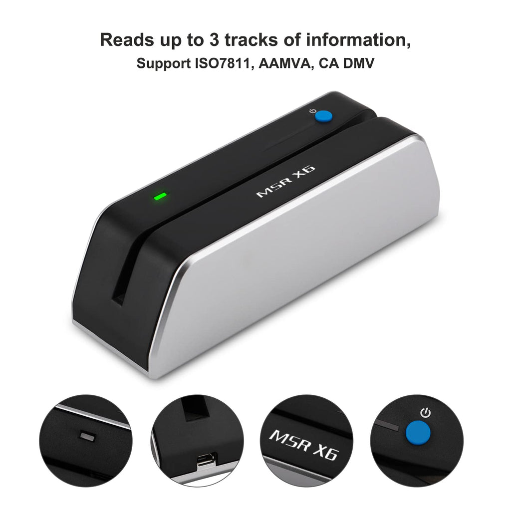 Bluetooth VIP Card Swiper Reader Writer Encoder Hico 3 Tracks L628