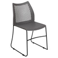 Gray Stack Chair with Air-Vent Back X68117