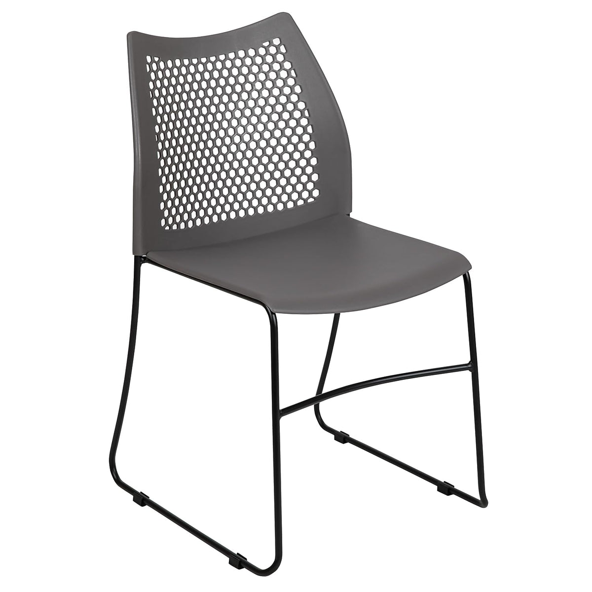 Gray Stack Chair with Air-Vent Back X68117