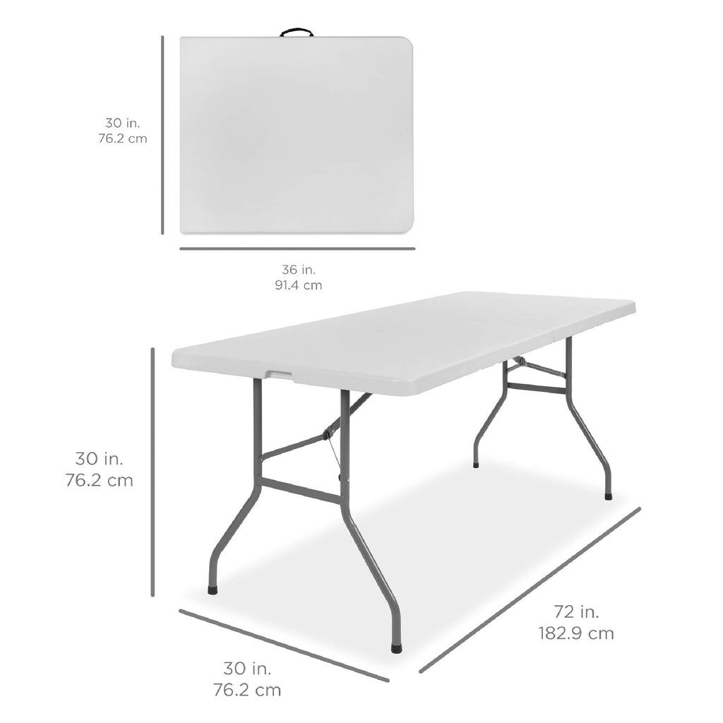 6ft White Plastic Folding Table R60204