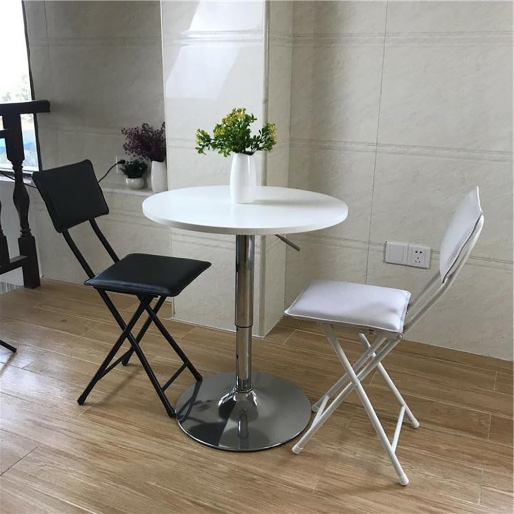 Square Foldable Counter Height Stool with Backrest P7244