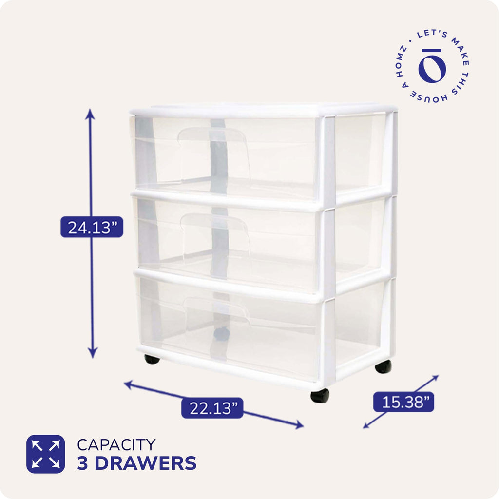 3-Tier Storage Cart with Removable Wheels Z170