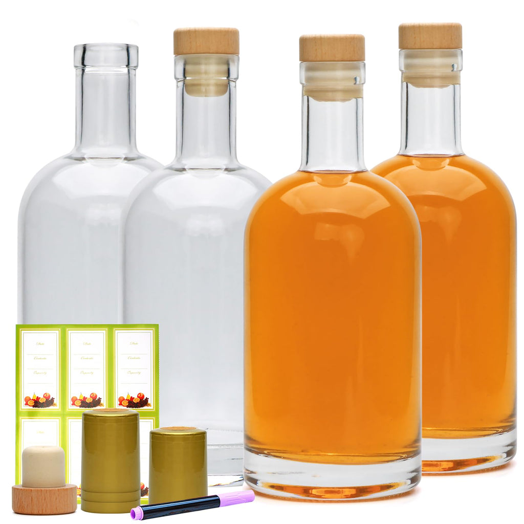 Clear Glass Bottles with T-Top Cork U5793