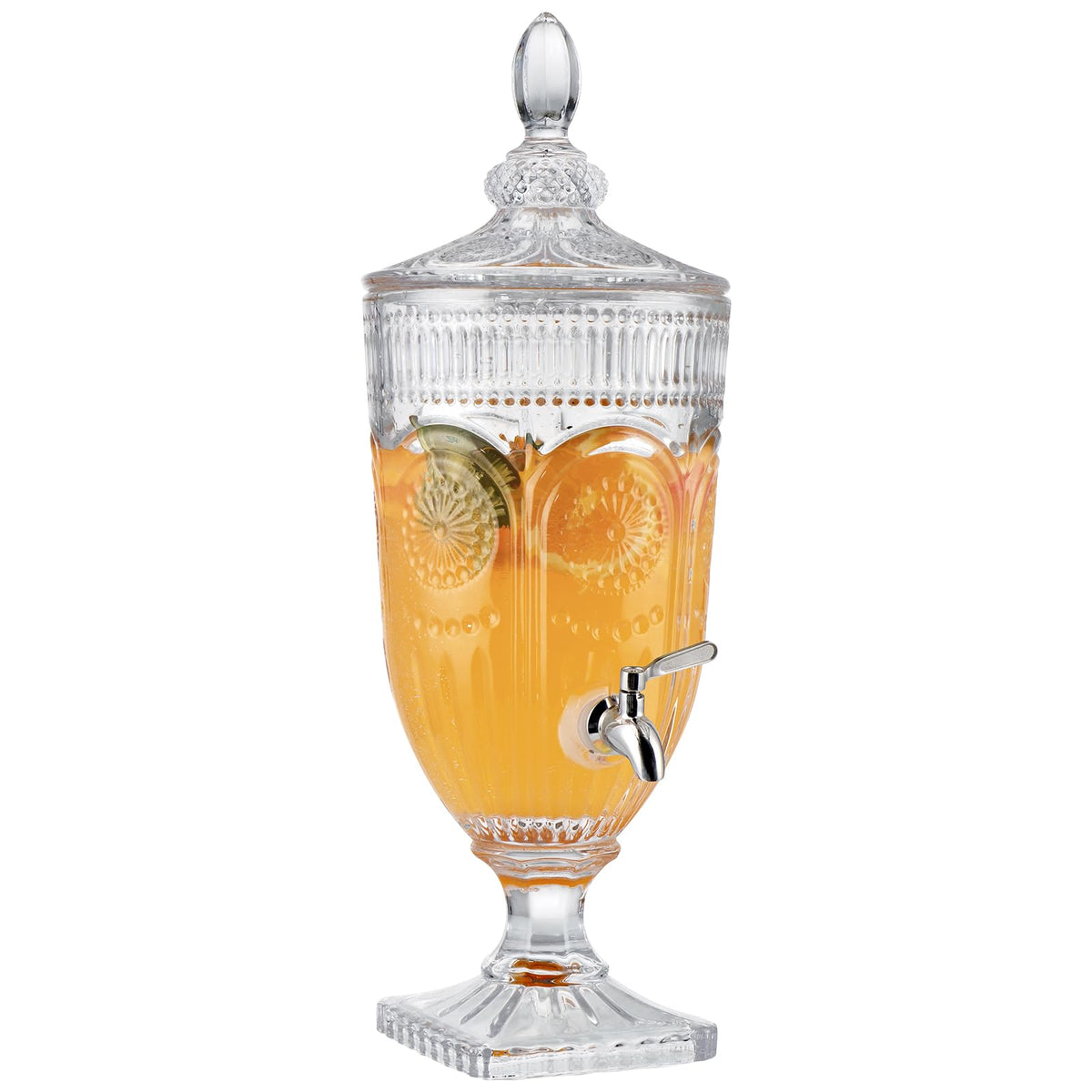 0.8 Gallon Glass Beverage Dispenser with Stainless Steel Spigot U293