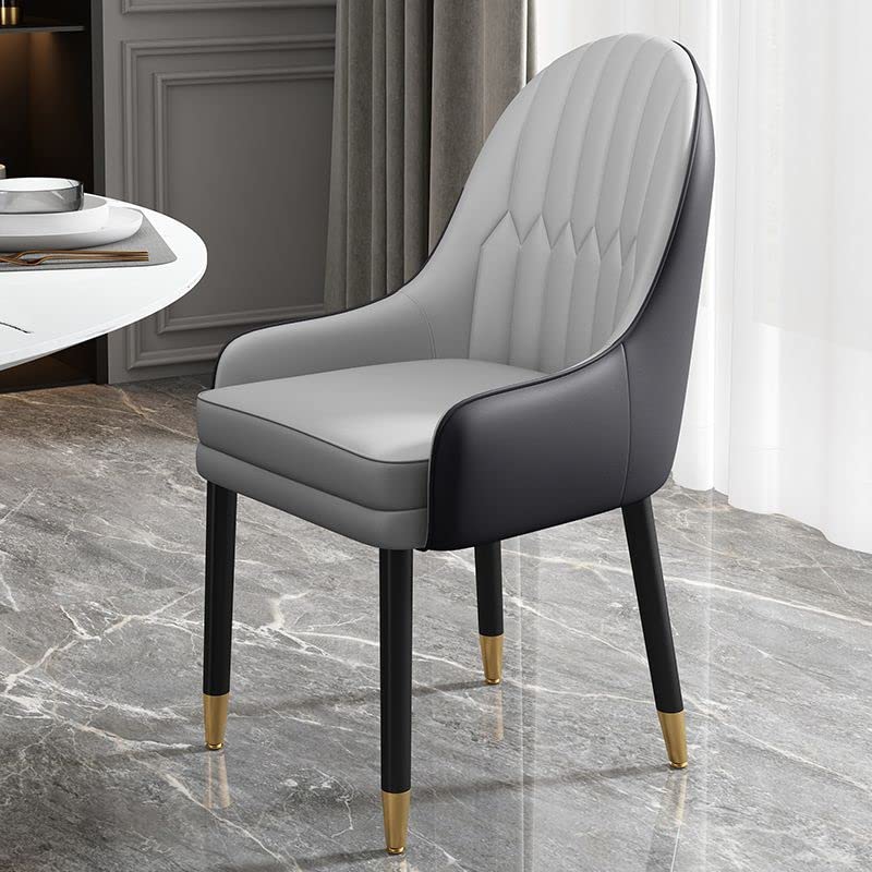 Light Gray Black Set of 2 Dining Chairs R682
