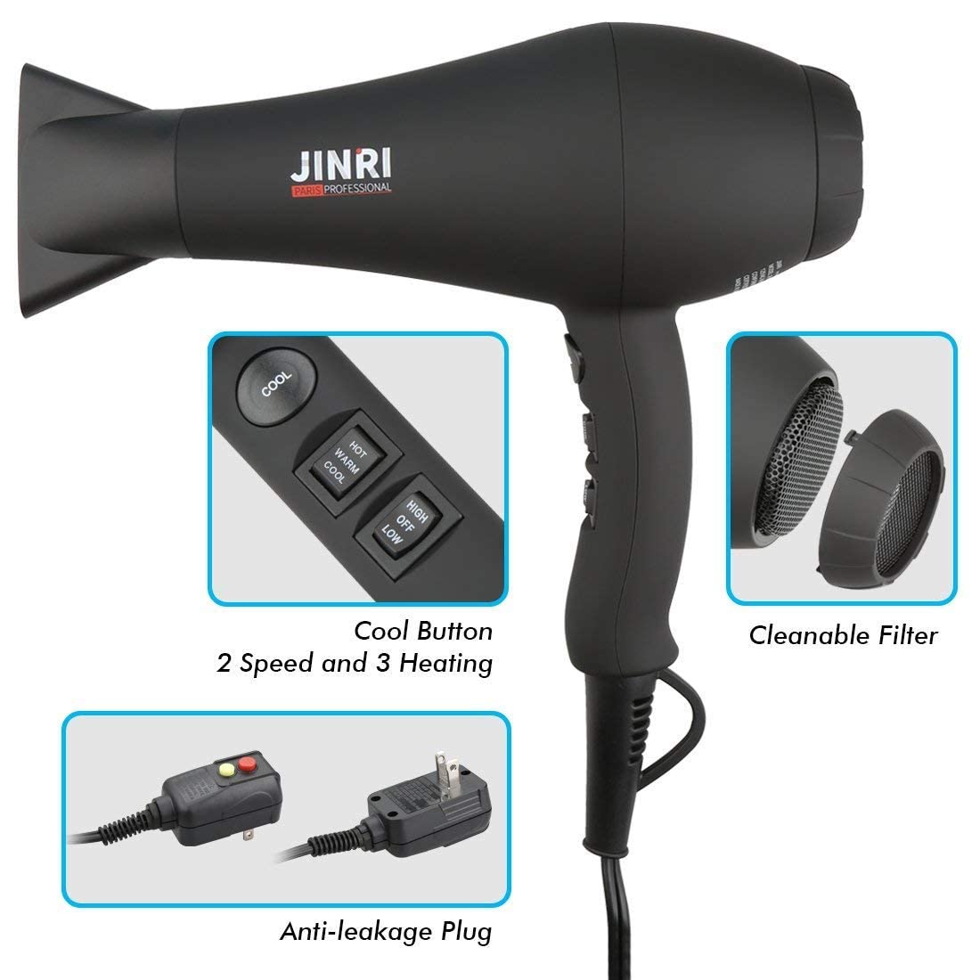 1875W Low Noise Ionic Hair Dryer X76908