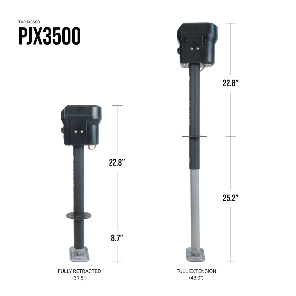 Electric Trailer Jack with Tongue Weight Scale, 3,500 LB Lift Capacity W35577