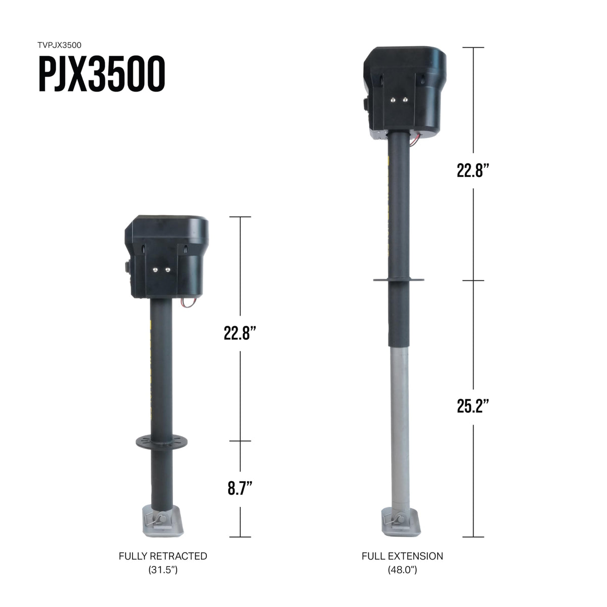 Electric Trailer Jack with Tongue Weight Scale, 3,500 LB Lift Capacity W35577