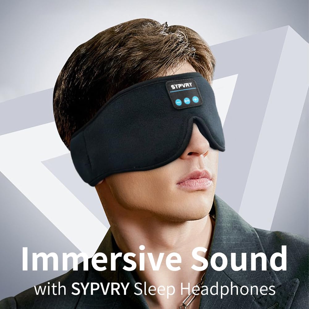 Bluetooth Sleep Mask Wireless Headphones Black O583563