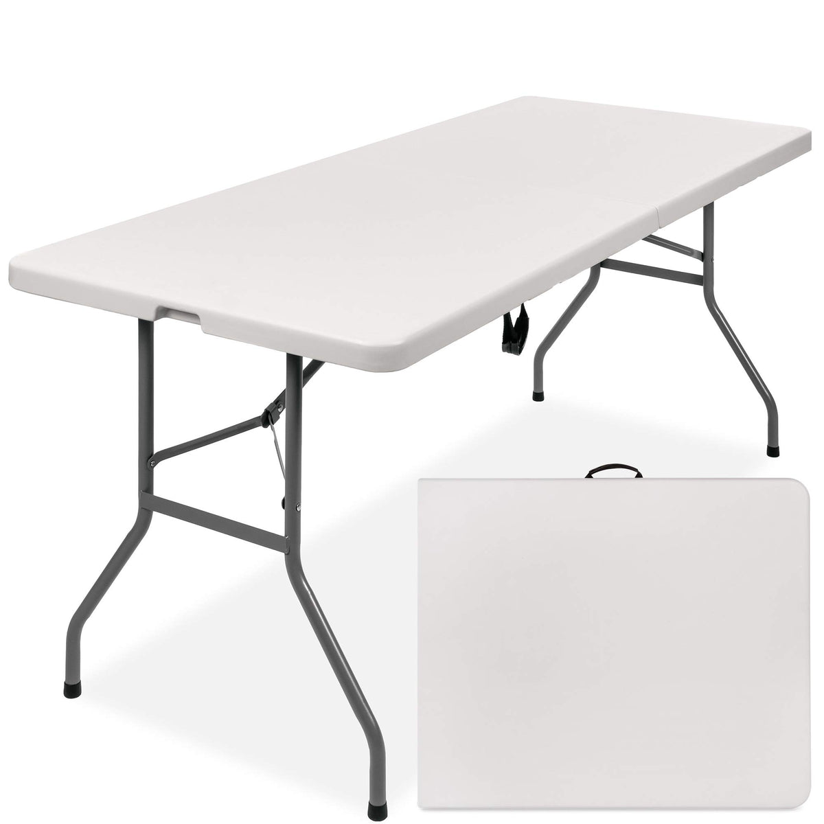 6ft White Plastic Folding Table R60204