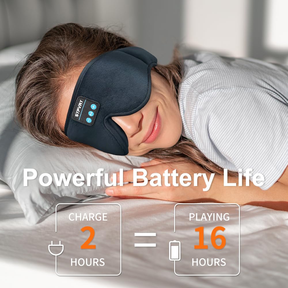 Bluetooth Sleep Mask Wireless Headphones Black O583563