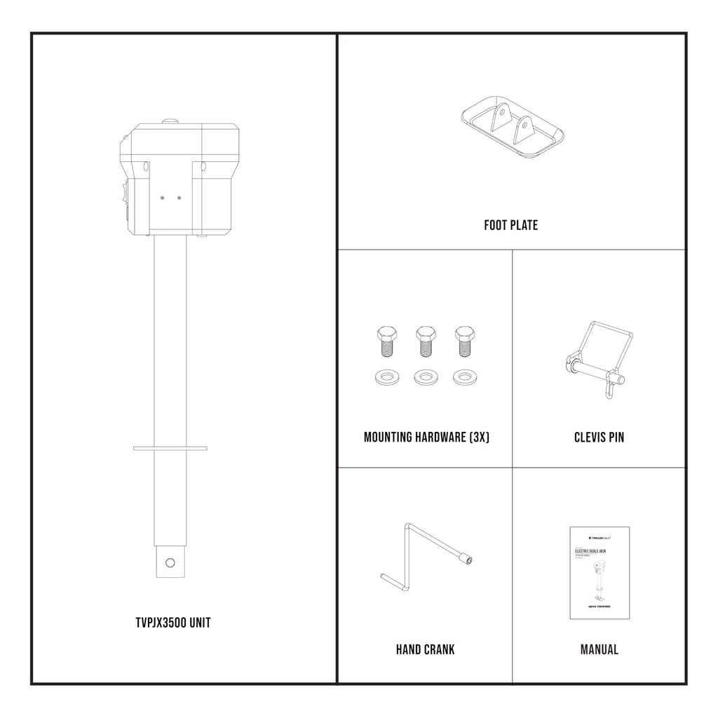 Electric Trailer Jack with Tongue Weight Scale, 3,500 LB Lift Capacity W35577