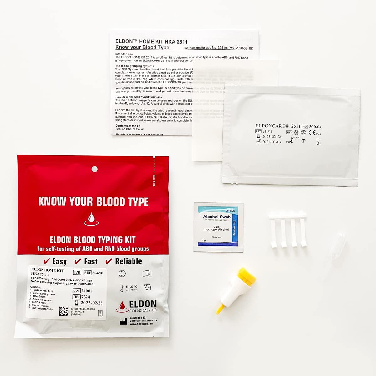 Home Blood Typing Kit Single U474684