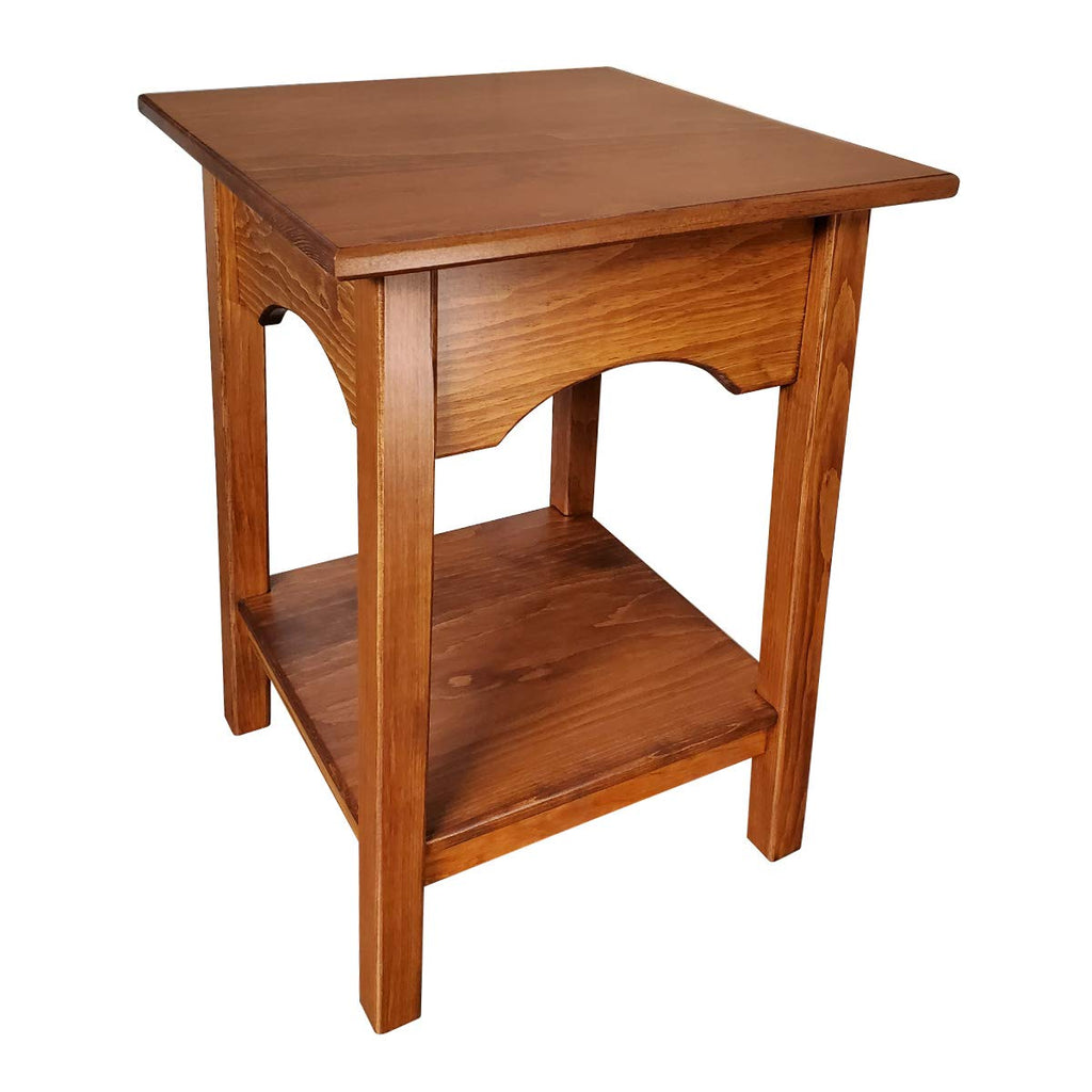 Wooden 2 Tier Square End Table P30124