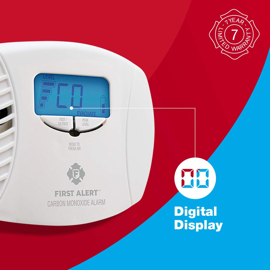 Plug in Carbon Monoxide Alarm with Digital Display D884102