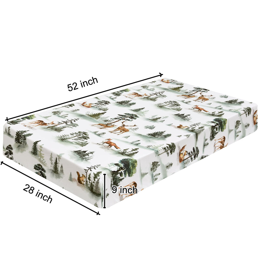 3 Pack Soft Breathable Crib Sheets 28x52 Inches T47331