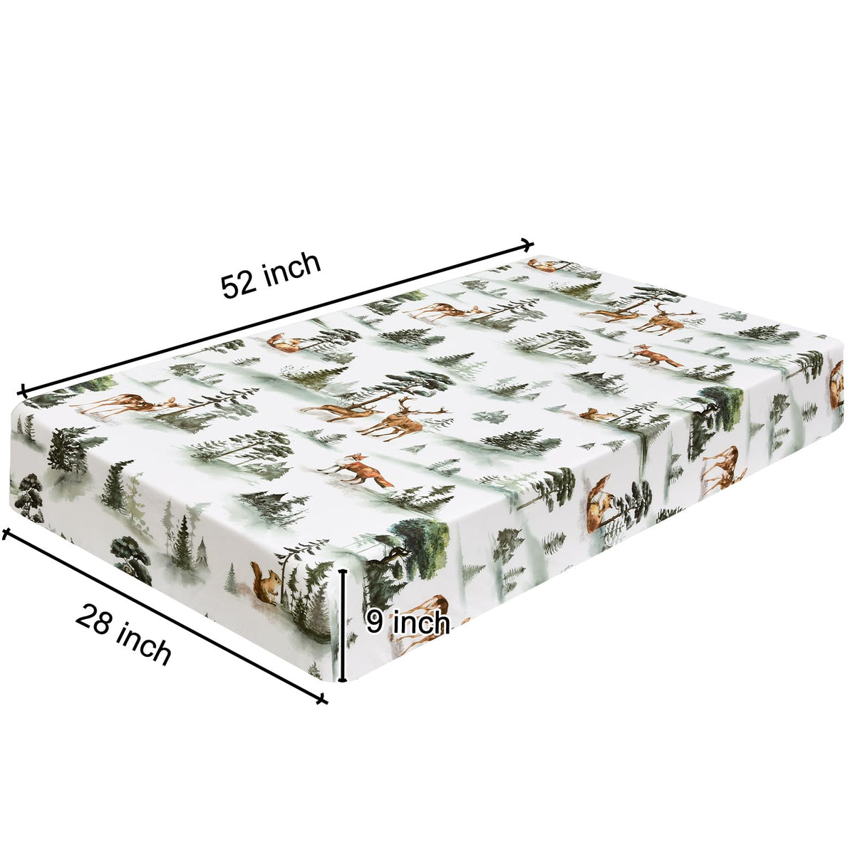 3 Pack Soft Breathable Crib Sheets 28x52 Inches T47331