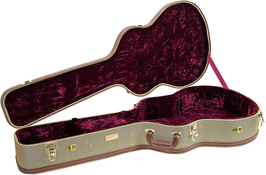 Tweed Wood Case for 6 String Semi-Hollow Electric Guitars B17085