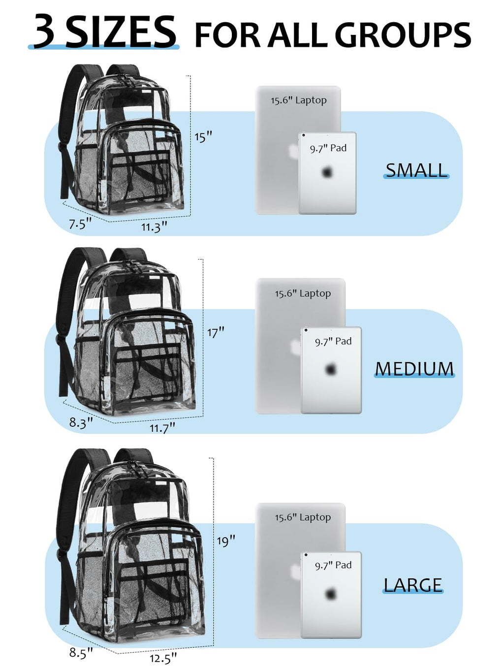 Heavy Duty Clear Backpack T268