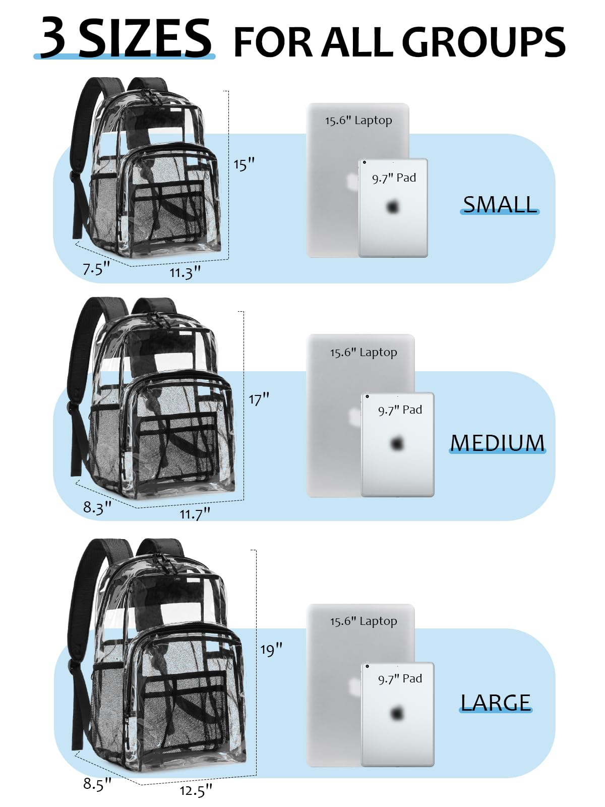 Heavy Duty Clear Backpack T268