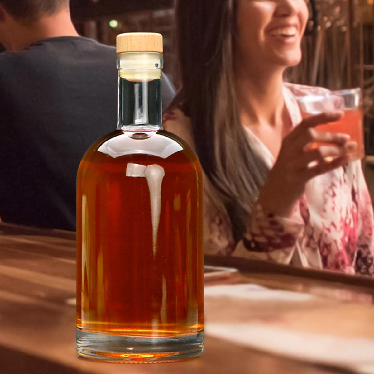 Clear Glass Bottles with T-Top Cork U5793