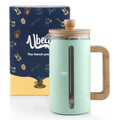 34 oz Mint Green Borosilicate Glass French Press C7254