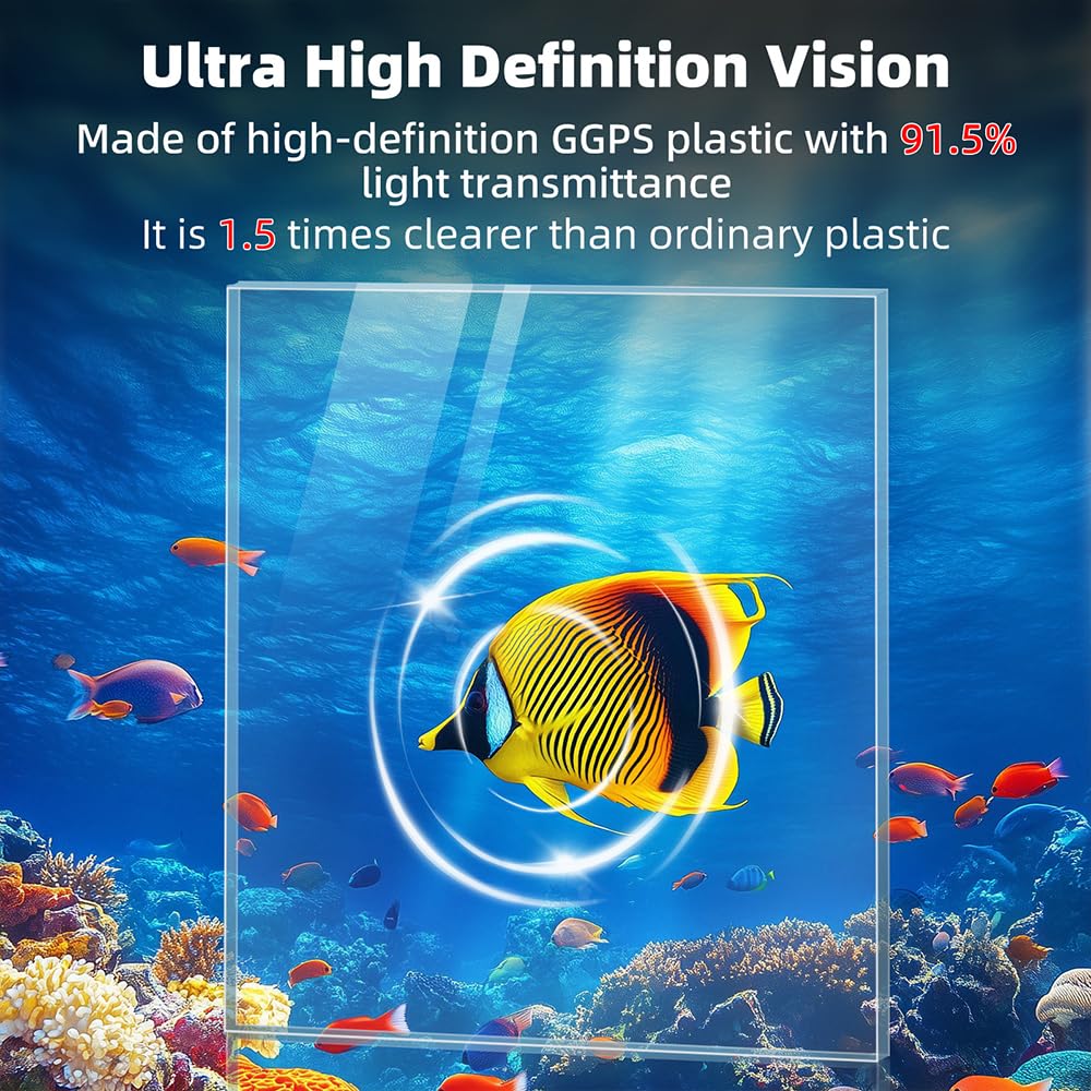 1.6 Gallon Ultra-Clear Aquarium Starter Kit with LED Lighting and Filter V8926