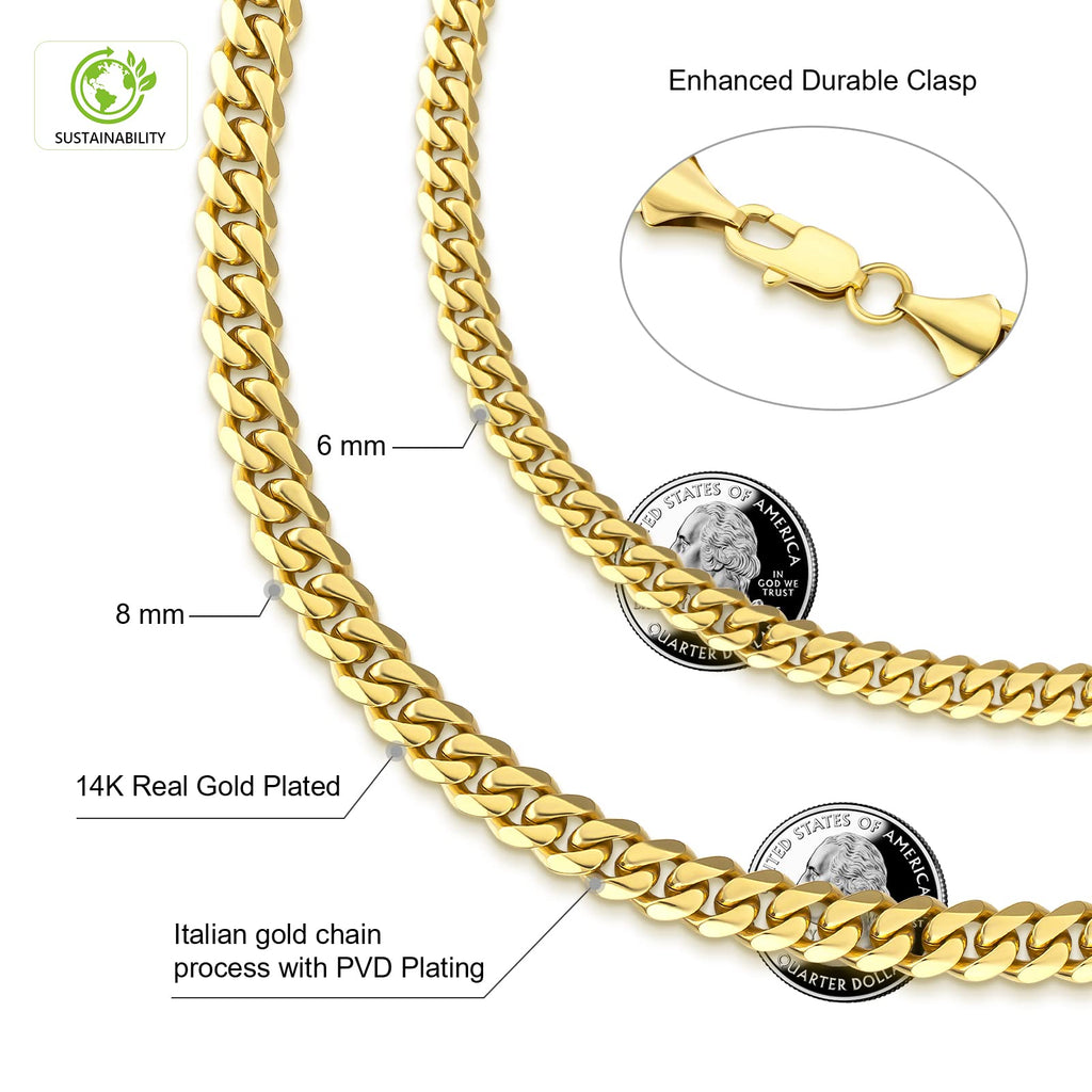 6mm Diamond-Cut Cuban Link Chain A516