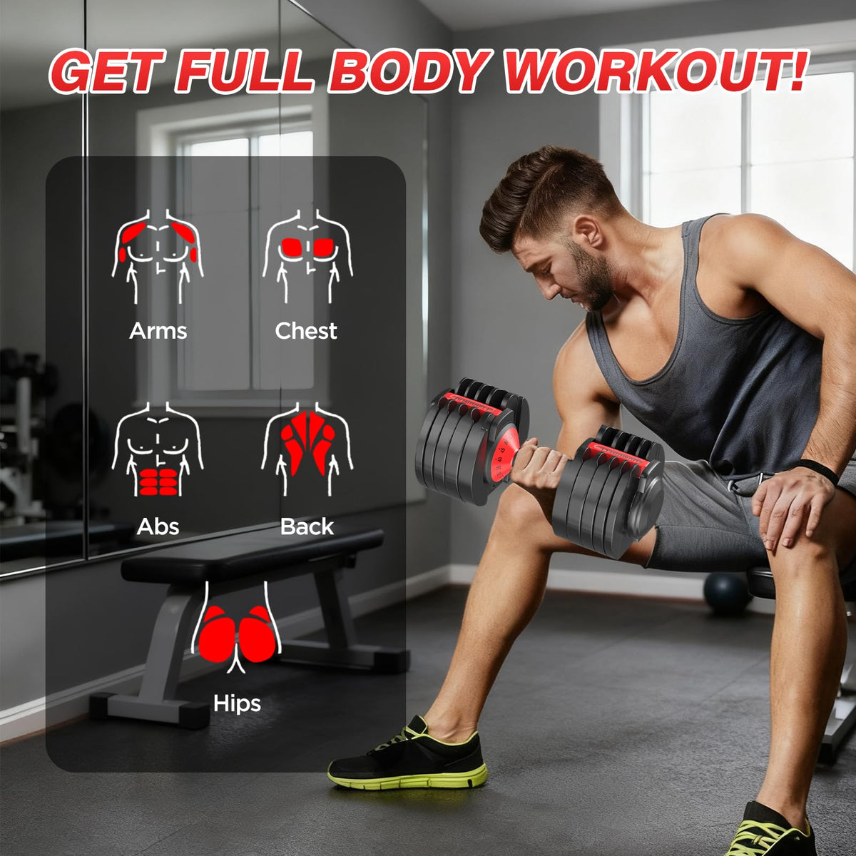 Adjustable Dumbbells Set of 2 X39709