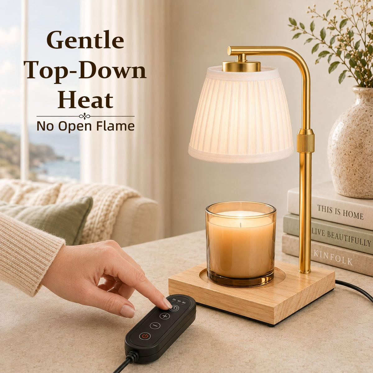 Candle Warmer Lamp with Timer and Dimmable Table Lamp D64144