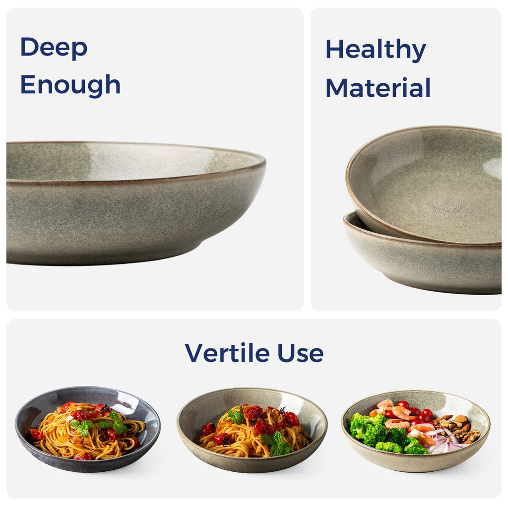 Ceramic Pasta Bowls Set of 4 P6955