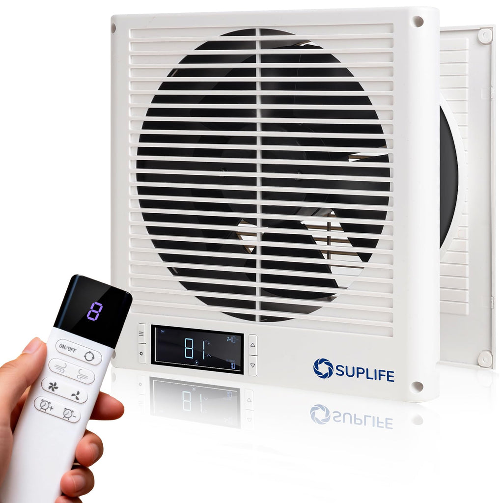 8" Reversible Through Wall Fan with Remote S74687