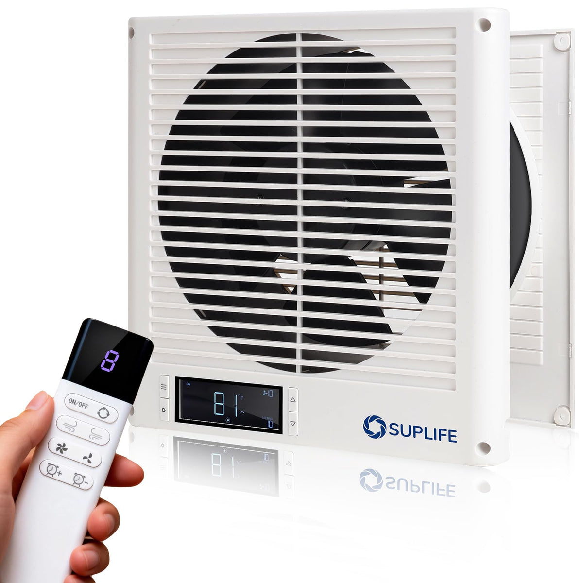 8" Reversible Through Wall Fan with Remote S74687
