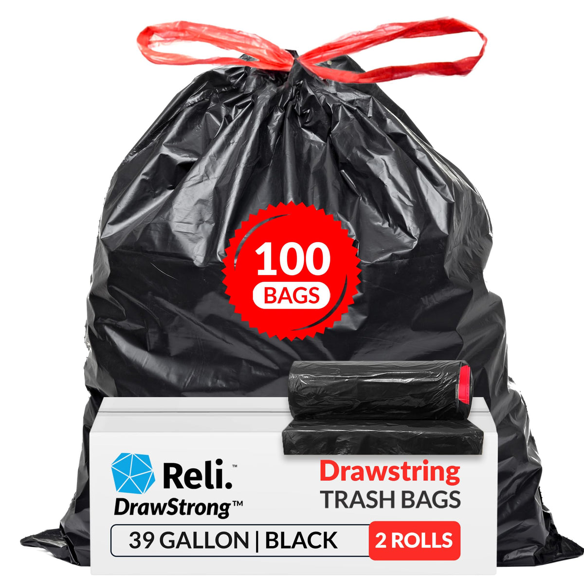 39 Gallon Drawstring Trash Bags K49637